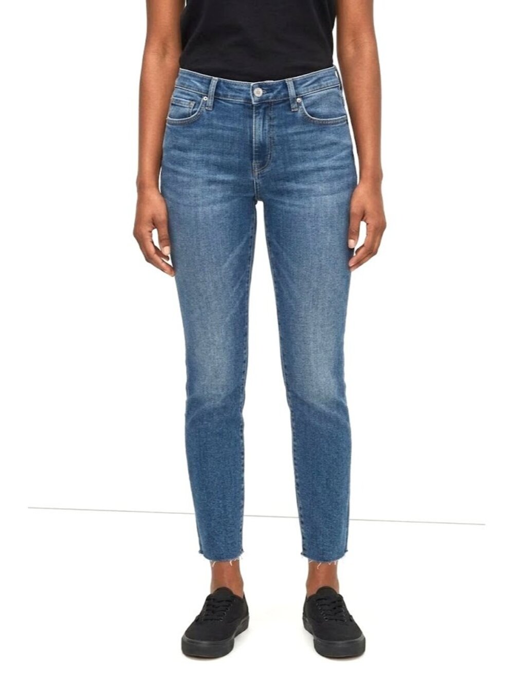 NWT 7 For All Mankind Luxe Vintage Roxanne Ankle Powder Blue Cigarette Jeans 26